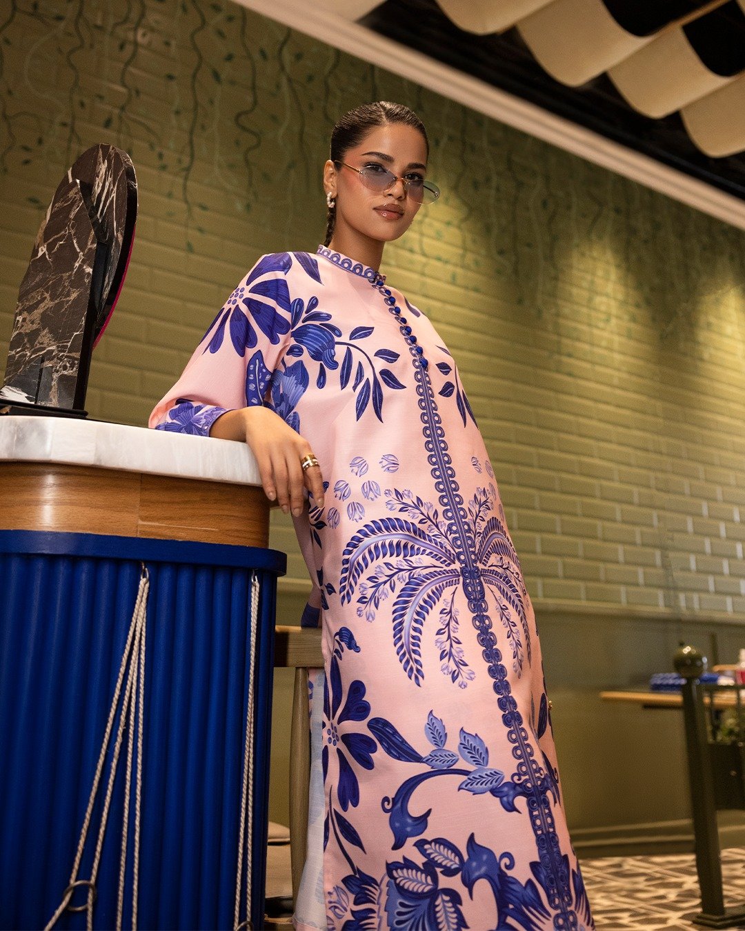 Stitched Printed Khaddar Shirt + Culotte - Image 4