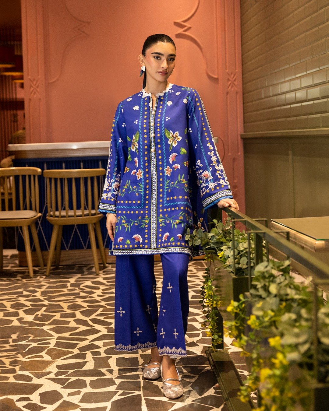 Stitched Embroidered Khaddar Shirt