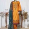 LRG-06-FR- R71 3 Piece Block Printed Embroidered Frock