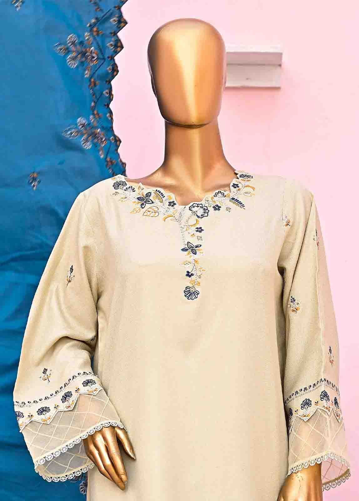 SFB-019-3 Piece Linen Embroidered collection - Image 2