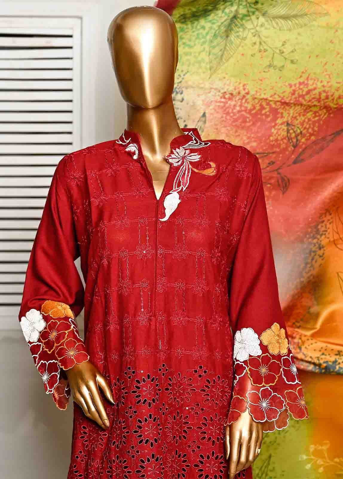 SMB-031- 3 Piece Embroidered Voil collection - Image 2