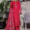 Muse by HZ Textiles Embroidered Suit Jacquard Stitched 3 Piece SSJ-2503 Shocking Pink Vol-02 - Ready To Wear