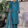 Muse by HZ Textiles Embroidered Suit Jacquard Stitched 3 Piece SSJ-2503 Teal Vol-02 - Ready To Wear