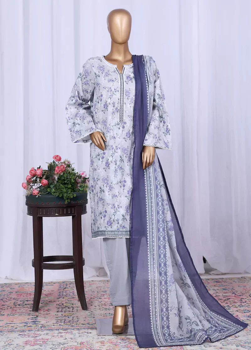 Bin Saeed Stitched 3 Piece Printed Cotton Vol-05 Collection'2025-WC-2507-Skin