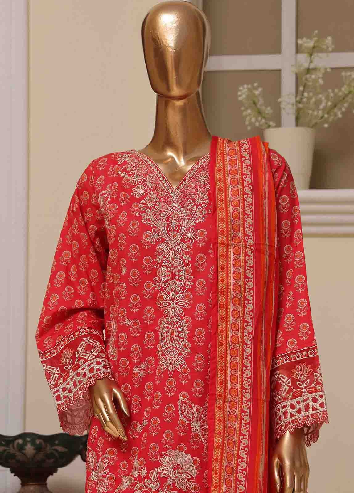 SME-603 -3 Piece Chikankari Stitched Suit - Image 2