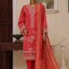 SME-603 -3 Piece Chikankari Stitched Suit